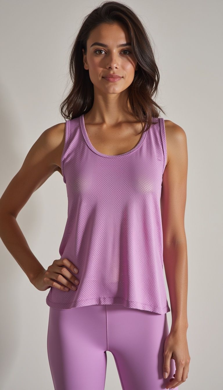 La mujer mide 1.65 m, pesa 62 Kg y usa talla S-M